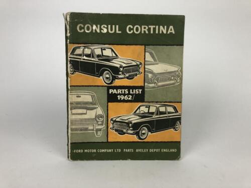 CONSUL CORTINA: A 1962 Consul Cortina Parts List