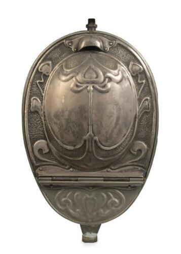 A large embossed metal Art Nouveau, Victorian Railways fold-out sink, 70cm high