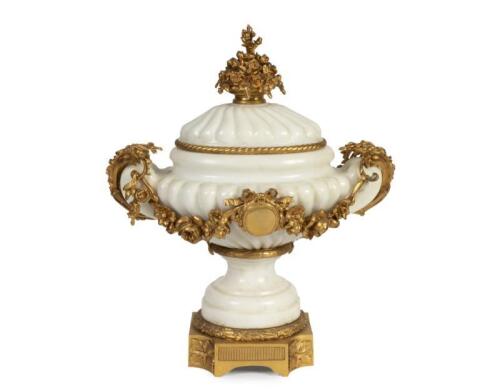 A Louis XVI style ormolu mounted cassolette, 52cm high