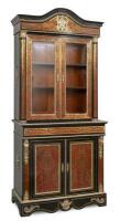 A fine scarlet-boulle and ebonised&nbsp;bookcase, French, circa 1900, 251cm high, 112cm wide, 54cm deep