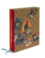 A large hard cover book titled '100 Legendary Trunks Louis Vuitton', with slip cover - 2