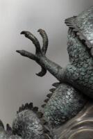 A large and impressive bronze and brass dragon fountain, 118cm high - 4