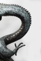 A large and impressive bronze and brass dragon fountain, 118cm high - 5