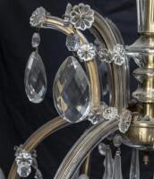 A pair of 16 light crystal chandelier, with cut crystal drops, approximately 120cm high - 2