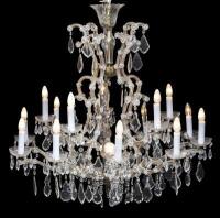 A pair of 16 light crystal chandelier, with cut crystal drops, approximately 120cm high - 7