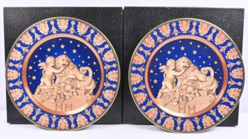 Two Versace&nbsp;cabinet plates by Rosenthal, each from the 'Christmastide 2000' series, 31cm diameter