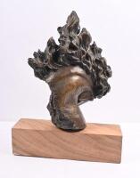 A Japanese bronze stallion with flowing mane, 32cm high, 24cm wide, 11cm deep - 3