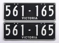 Six-Digit Victorian Custom Numeric plates '561-165', sold with rights to display [Location: Cheltenham, VIC] - 2