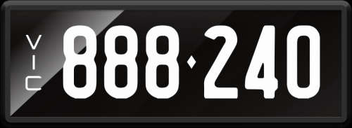 7 · VIC ‘888.240’ Numerical Number Plate finished in Prestige style. Sold with rights to display.