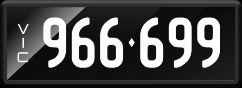 VIC ‘966.699’ Numerical Number Plate finished in Prestige style. Sold with rights to display.