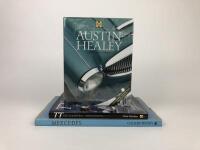 MOTOR CARS/MOTORBIKES: Three hardcover books detailing motor cars and motor bikes. Austin Healey, Mercedes-Benz books - 3