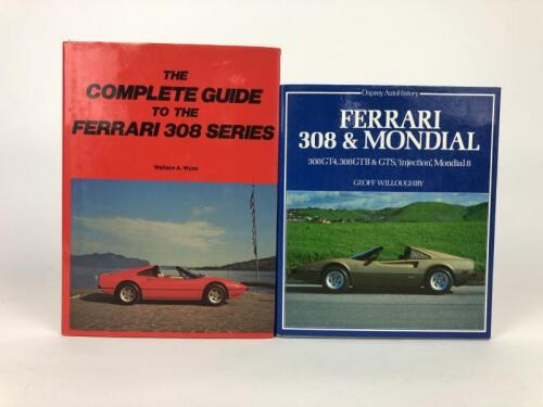 FERRARI: Two hardcover books detailing Ferrari 308 and Mondial models