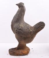 Two French antique style cast metal figures of chickens, 44cm high - 4