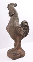 A French antique style cast metal figures of rooster, 57cm high - 2