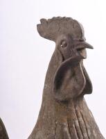 A French antique style cast metal figures of rooster, 57cm high - 4