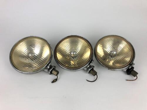 LUCAS: Three 1950's 7-inch Lucas driving and fog lights