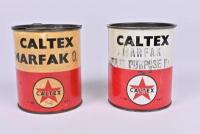 CALTEX: Two Caltex&nbsp;'MARFAK'&nbsp;grease&nbsp;tins.
