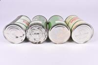 CASTROL: Four one quart&nbsp;cylindrical Castrol&nbsp;oil cans, 18cm high. - 4