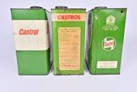CASTROL: Three Castrol one gallon oil cans&nbsp;of varying periods. - 2