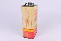 SHELL: A Shell X-100 Motor Oil one gallon can, with some contents. - 2
