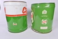 CASTROL: Two Castrol 20 litre drums circa 1970s & 1980s, 35.5cm high. - 2