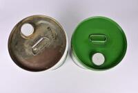 CASTROL: Two Castrol 20 litre drums circa 1970s & 1980s, 35.5cm high. - 3