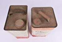 MOBIL: Two Mobil cans&nbsp;one 'Mobilube' oil&nbsp;and one 'Mobil-Laurel' kerosene.&nbsp;26cm high - 4