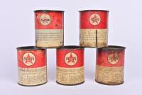CALTEX: Five assorted Caltex grease tins - 2