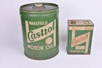 CASTROL:&nbsp;A twenty litre Castrol&nbsp;oil drum and 1 gallon can.