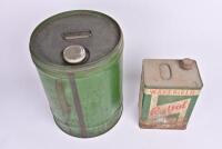 CASTROL:&nbsp;A twenty litre Castrol&nbsp;oil drum and 1 gallon can. - 3