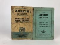 AUSTIN: A group of Austin Service Manuals, Running and Maintenance Instructions booklets, Parts Lists. Austin 8, A40, A50, A55 models - 6