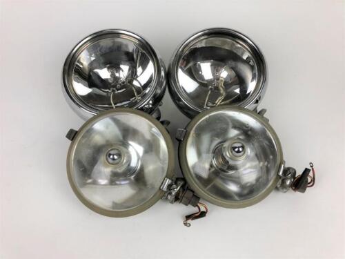 LUCAS/STEWART-WARNER: Two pairs of Lucas and Stewart-Warner driving lamps