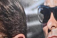 FORD VS FERRARI: A exceptional large original 2019 Ford Vs Ferrari film offset lithograph poster featuring Matt Damon & Christian Bale. Framed & Perspex glazed 148cm wide, 207cm high. - 3