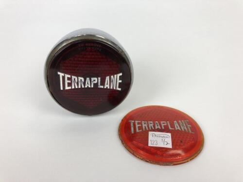 HUDSON: Two Hudson Terraplane amber glass stop lights