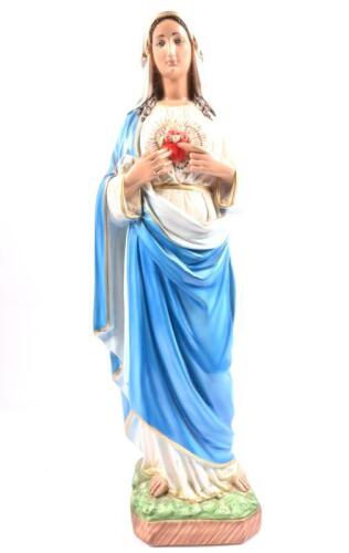 A c1950s plaster religious&nbsp;figure of Mary with sacred heart, approx 64cm high.&nbsp;
