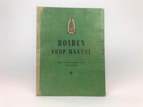 HOLDEN: 'Holden Shop Manual' as issued 1952&nbsp;by General Motors-Holden Limited Service Division