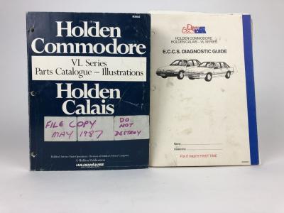 HOLDEN VL CALAIS: Two Holden VL Calais reference items. Parts Catalogue and E.C.C.S Diagnostic Guide