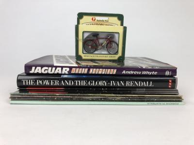 AUTOMOBILES: Collection of hardcover books, various publications and model