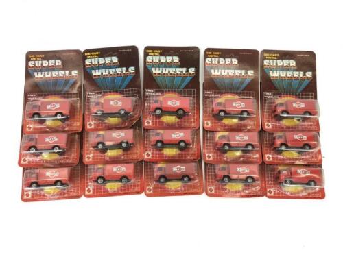 SUPER WHEELS: A group of fifteen SZE TOY No.1602 'Super Wheels' Martini delivery trucks