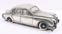JAGUAR: A fine pewter model of a MKII Jaguar by Compulsion Sculpture, Bromley England. Approx 23.5cm long. [Location: Cheltenham, VIC]&nbsp;