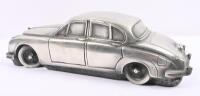 JAGUAR: A fine pewter model of a MKII Jaguar by Compulsion Sculpture, Bromley England. Approx 23.5cm long. [Location: Cheltenham, VIC]&nbsp; - 3