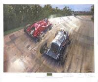 BROOKLANDS: A limited edition print (583/850)&nbsp;by Terence Cuneo Obe titled 'The Spirit of Brooklands', signed&nbsp;by artist and 5 others [Location: Cheltenham, VIC]&nbsp;