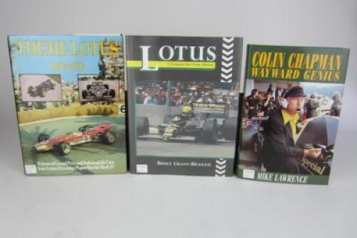 LOTUS: Three hardcover books detailing the history of Lotus Racing.