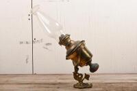 OIL LAMP: A antique oil lamp by Sherwood Ltd Birmingham England with swivel mounting bracket - 2