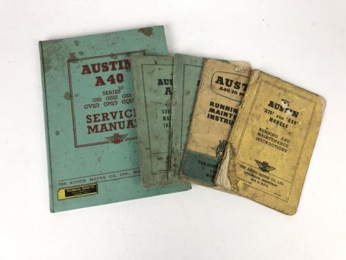 AUSTIN: Five Austin instruction and service manuals
