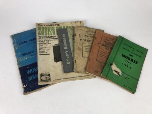 B.M.C/MORRIS: Six manuals/handbooks for B.M.C and Morris. Austin Freeway, Morris 1100 & 1100 S manuals/handbook