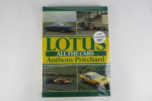 LOTUS: 'Limited edition hardcover book 11/200 (signed by Mario Andretti, Innes Ireland, Stirling Moss, Roy Salvadori, John Surtees)