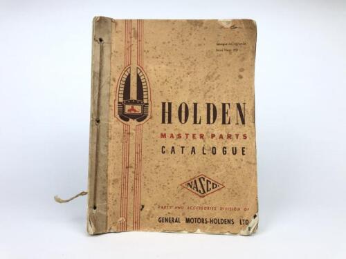 HOLDEN: A 'Holden Master Parts Catalogue' by Nasco. Issued March 1954