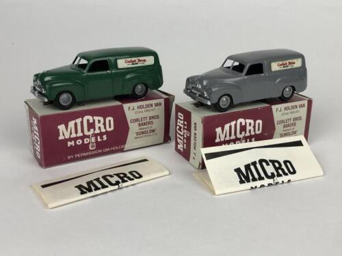 HOLDEN: Two Holden FJ vans by Micro Models (WA.1)
