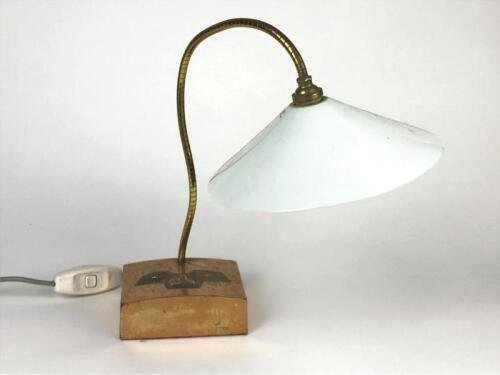 HOLDEN: An impressive heavy desk lamp with enamel&nbsp;shade and 'GMH' logo, circa late 1940s/1950s